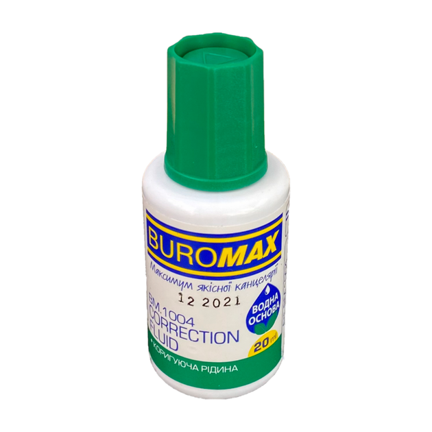 Коригувальна рідина з пензликом Buromax 20мл (BM.1004) - Фото 1 Коригувальна рідина з пензликом Buromax 20мл (BM.1004) - зображення 1