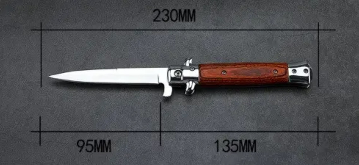 Выкидной нож стилет B-84, коричневый - изображение 2