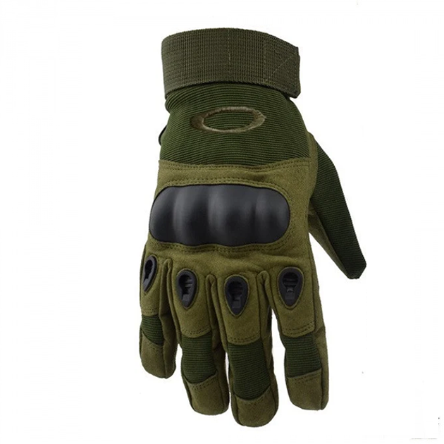 Тактичні рукавички повнопалі Oakley олива розмір L (11719) - зображення 1