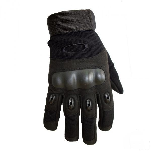 Тактические перчатки полнопалые Oakley черные размер L (11718) - изображение 1