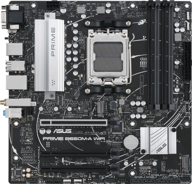 Материнская плата Asus PRIME B650M-A Wi-Fi (sAM5, AMD B650, PCI-Ex16 ...