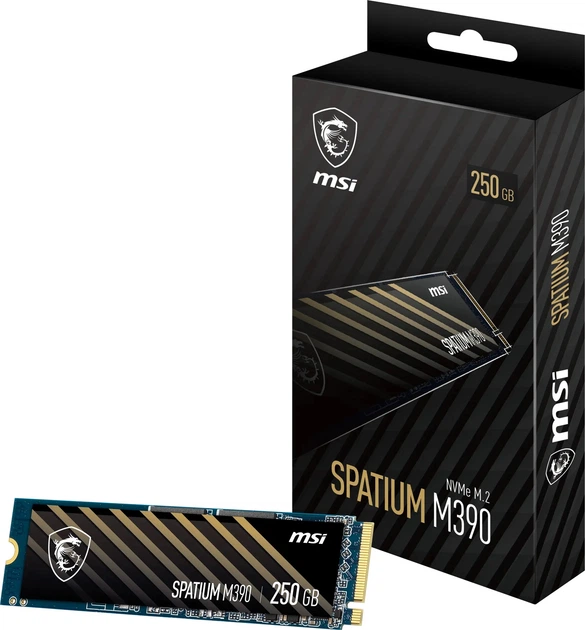 Накопитель SSD 250GB MSI Spatium M390 M.2 2280 PCIe 3.0 x4 NVMe 3D NAND TLC (S78-4409PL0-P83) - Фото 7 Накопитель SSD 250GB MSI Spatium M390 M.2 2280 PCIe 3.0 x4 NVMe 3D NAND TLC (S78-4409PL0-P83) - изображение 7