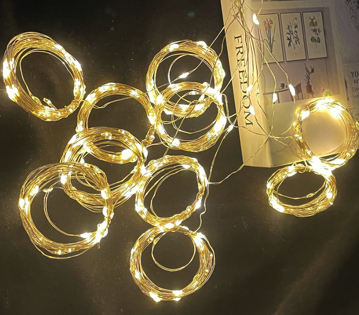 Гірлянда штора водоспад з пультом Copper Light 300 Led 3х3м Warm White - изображение 8