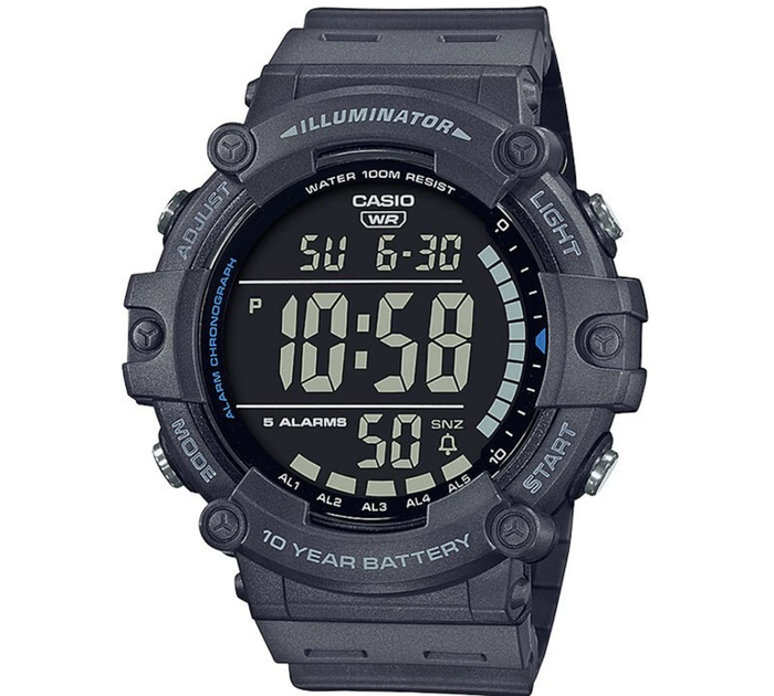 Чоловічий наручний годинник CASIO AE-1500WH-8B Чорний\чорний екран - зображення 6