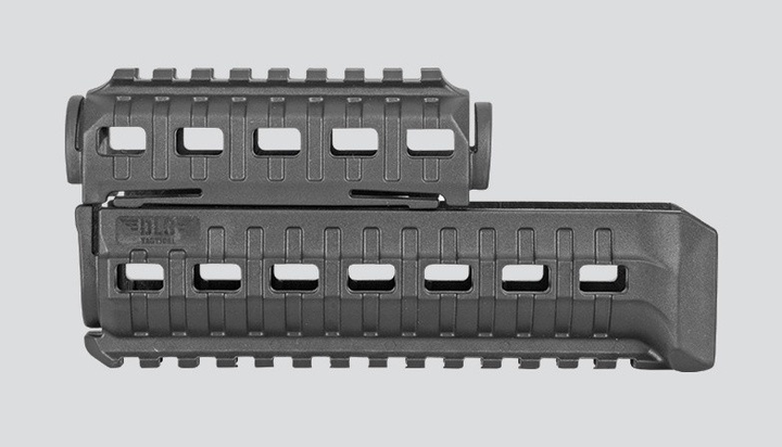 Цівка на АК 47/74 DLG TACTICAL (DLG-099) полімерне, колір Чорний, 2 планки picatiny з кріпленням M-LOK - зображення 2