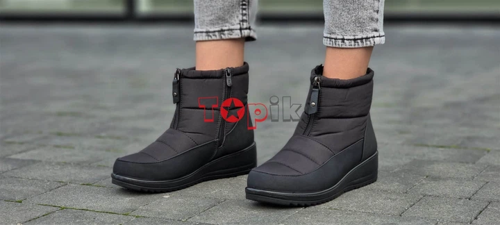 Дутики женские короткие модные зимние черные 37р Код 3063 - изображение 5