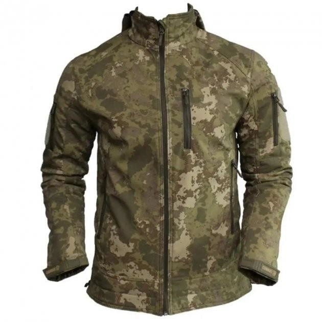 Куртка тактическая военная Combat Софтшел Soft-Shell ВСУ Турция XL Мультикам - изображение 1