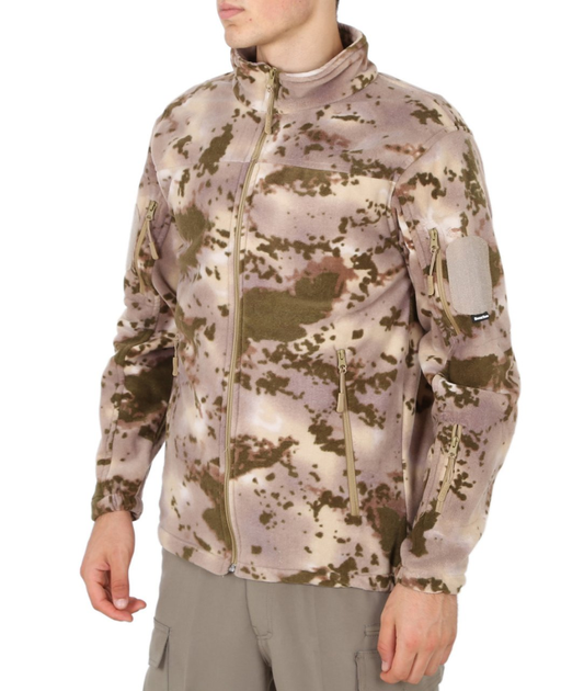 Теплая зимняя тактическая флисовая армейская кофта для военных зсу M зеленый камуфляж - изображение 1