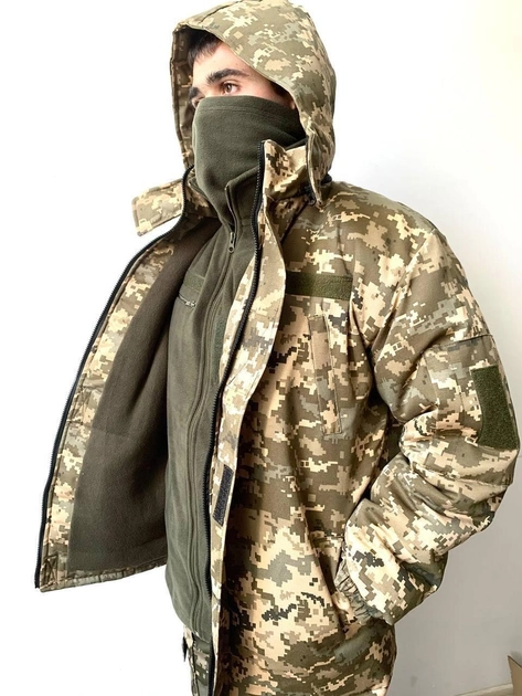 Куртка-бушлат военная Grin Пиксель ВСУ плащевка 52 размер - изображение 1