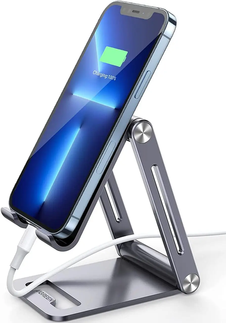 Тримач підставка UGREEN LP263 настільна для телефону алюмінієва Grey (80708) - зображення 2