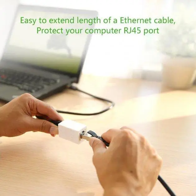 Соединитель витой пары RJ45 UGREEN NW114 Cat7 Cat6 Cat5e разъем-удлинитель Ethernet White (20311) - изображение 5