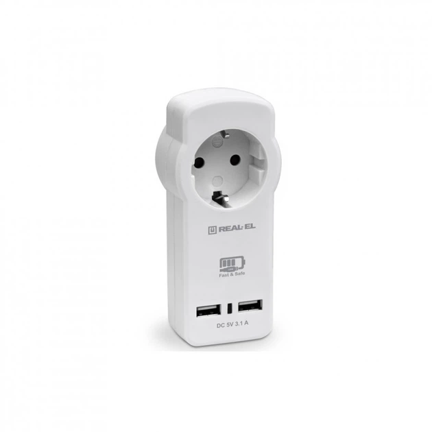 Зарядное устройство REAL-EL 2*USB 15W (CS-30) (198385) - Фото 1 Зарядное устройство REAL-EL 2*USB 15W (CS-30) (198385) - изображение 1