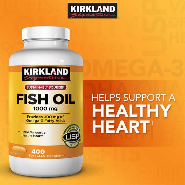 Kirkland Signature Fish Oil 1000 mg 400 капсул (4384304430) – фото ...