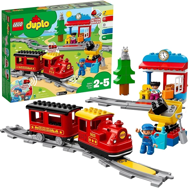 Конструктор Lego Duplo Поезд на паровой тяге 59 деталей (10874) - изображение 4