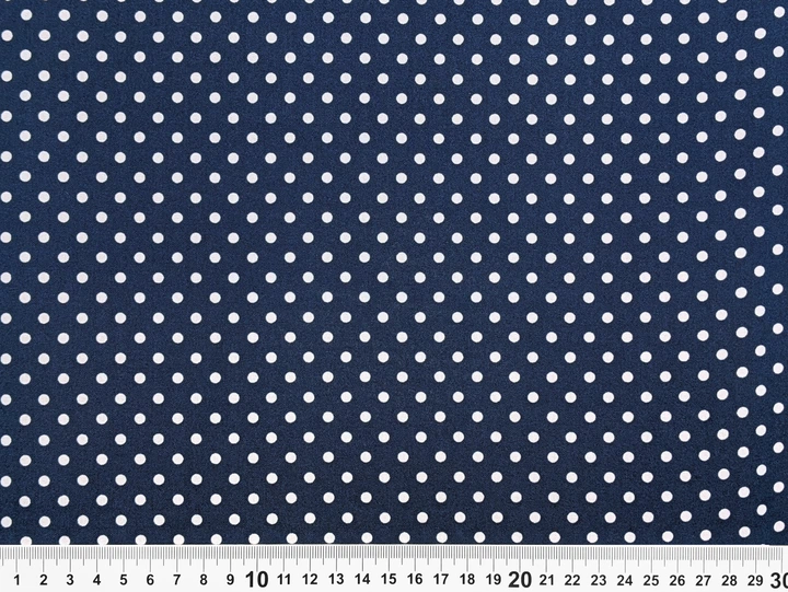 Ткань Креп Шери горошки 4 мм, джинсовый синий, пог. м. (к231, 2012095, д1 цв2) - Фото 4 Ткань Креп Шери горошки 4 мм, джинсовый синий, пог. м. (к231, 2012095, д1 цв2) - изображение 4
