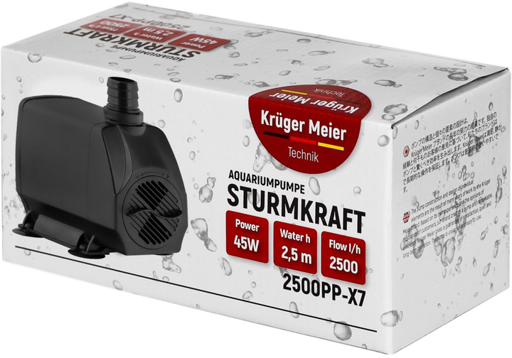 Помпа подъемная Kruger Meier Sturmkraft 2500 л/ч (2500PP-X7) (5903900043045) - изображение 6