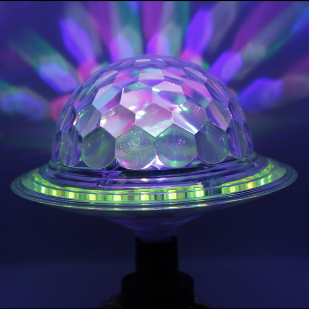Диско шар музыкальный проектор лампа в патрон E27 Magic Light UFO