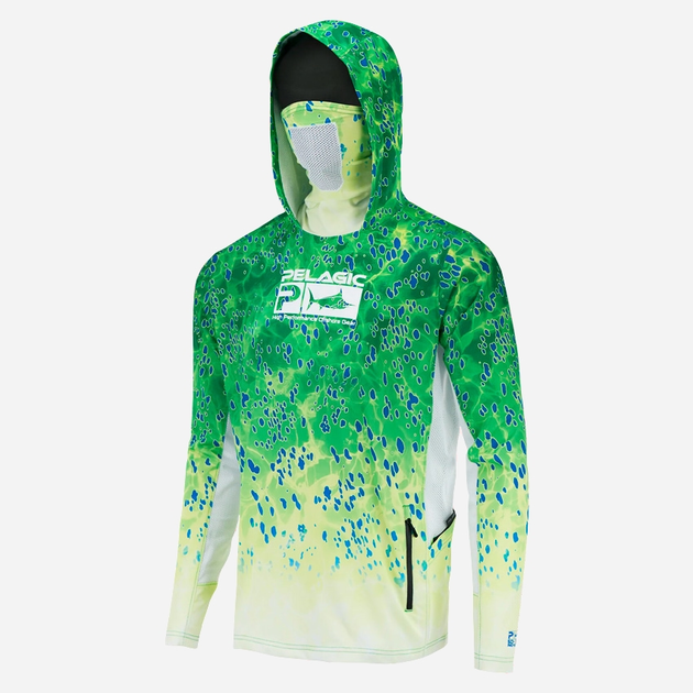 Реглан Pelagic Exo-Tech Hooded Fishing Shirt 3580112 XL Green