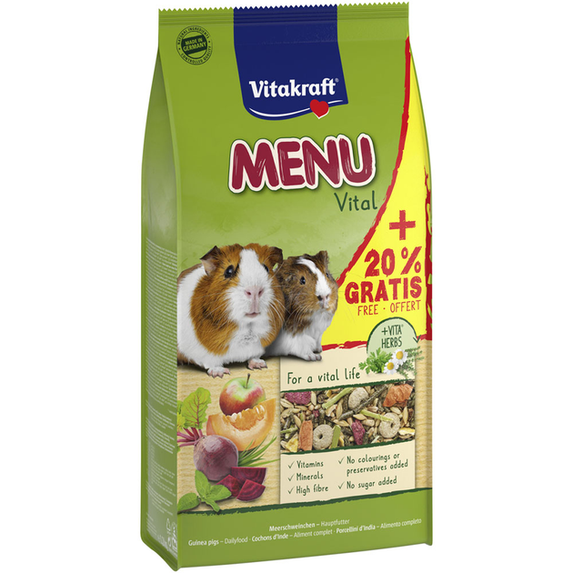 Корм для морських свинок Vitakraft «Premium Menu Vital» 1 кг + 20 % от ...