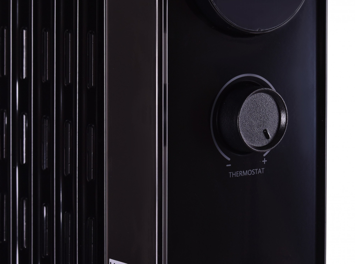 Масляный радиатор обогреватель 11 секцій 2300 Вт 23 кв м Luxell LUX-1230S Black (29001) - изображение 4