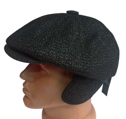 Кепка мужская восьмиклинка мягкая с отворотом полушерсть на флисе Ellipse 4101/2.23.1 Темно-Серый Кепка - изображение 2
