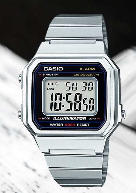 Наручные часы с таймером Casio ILLUMINATOR B650WD-1AEF Серебро - Фото 8 Наручные часы с таймером Casio ILLUMINATOR B650WD-1AEF Серебро - изображение 8