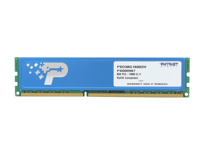 DDR3 Patriot 8GB 1600MHz CL11 DIMM HEATSHIELD (PSD38G16002H) – фото ...