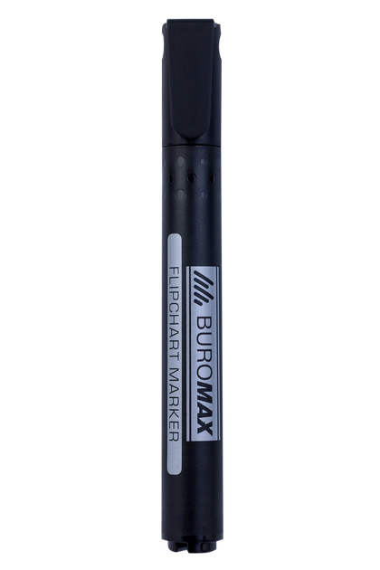 Маркер для флипчартов Buromax на водной основе 2мм черный (BM.8810-01) - изображение 2