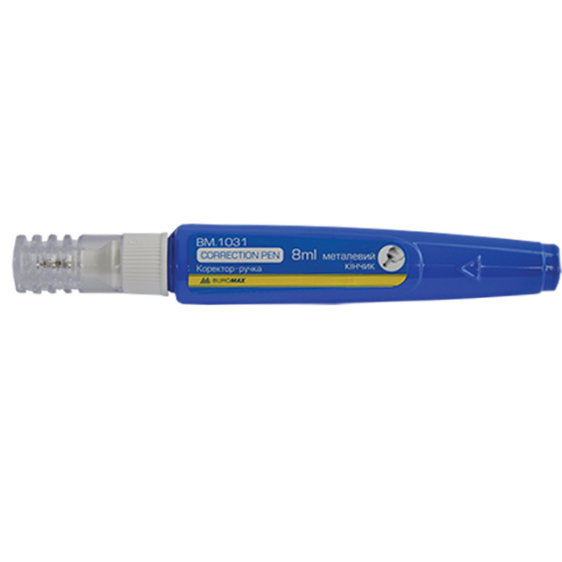 Корректор-ручка Buromax Jobmax 8мл с металлическим наконечником (BM.1031) - Фото 1 Корректор-ручка Buromax Jobmax 8мл с металлическим наконечником (BM.1031) - изображение 1