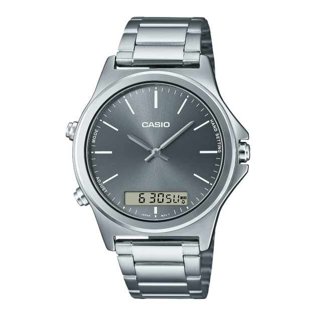 Наручные часы с минеральным стеклом Casio MTP-VC01D-8EUDF Серые с серебристым - изображение 2
