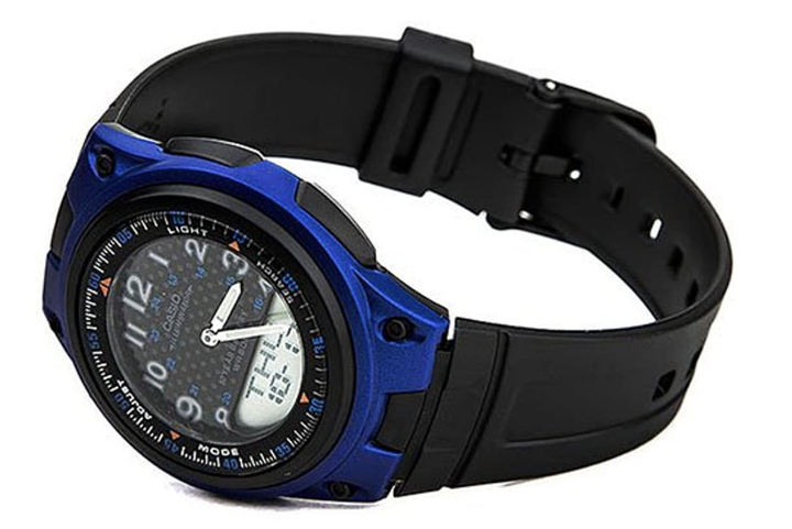 Наручные часы Casio AW-80-2BVES Черные с синим - изображение 4