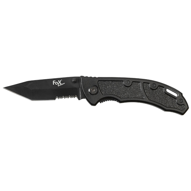 Складной туристический нож Fox Outdoor черный рукоять металл (44603) - изображение 1