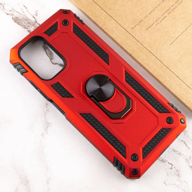 Удароміцний чохол Serge Ring for Magnet для Xiaomi Redmi Note 11 (Global) / Note 11S Червоний Без бренду - Фото 4 Удароміцний чохол Serge Ring for Magnet для Xiaomi Redmi Note 11 (Global) / Note 11S Червоний Без бренду - зображення 4