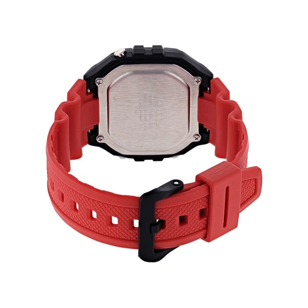 Часы наручные Casio W-218H-4BVD, серого цвета с черным и красным. - изображение 2