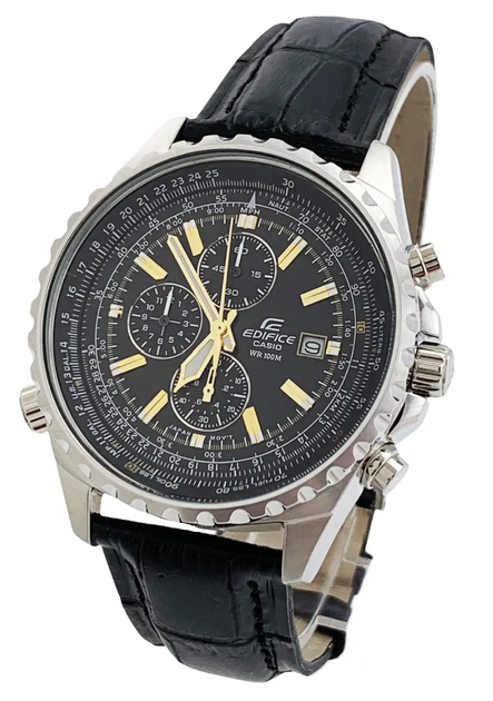 Наручные часы Casio Edifice EF-527L-1AVEF Круглые Черные с серебристым/золотистым - изображение 9