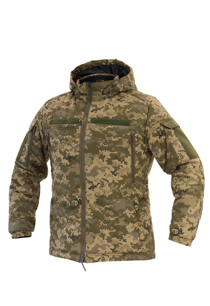 Куртка зимняя тактическая на молнии с капюшоном S polk pixel - изображение 2