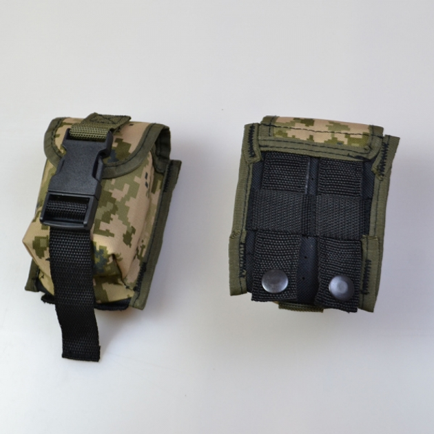 Подсумок под гранату Cordura пиксель (MOLLE, тактический пояс, разгрузка, РПС) - изображение 2