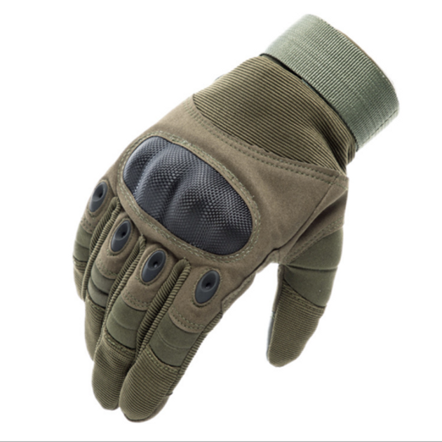 Військові рукавички із захистом кісточок ReFire Gear для сенсорних екранів L хакі - зображення 1