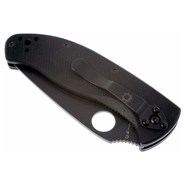 Ніж складний Spyderco Tenacious Black Blade (C122GBBKP) - зображення 1