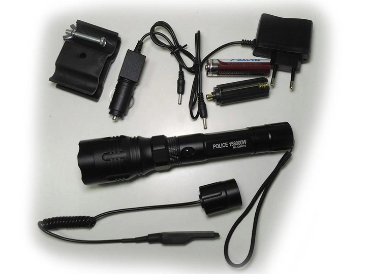 Зелений тактичний підствольний ліхтарик POLICE BL-Q8610 CREE - зображення 2