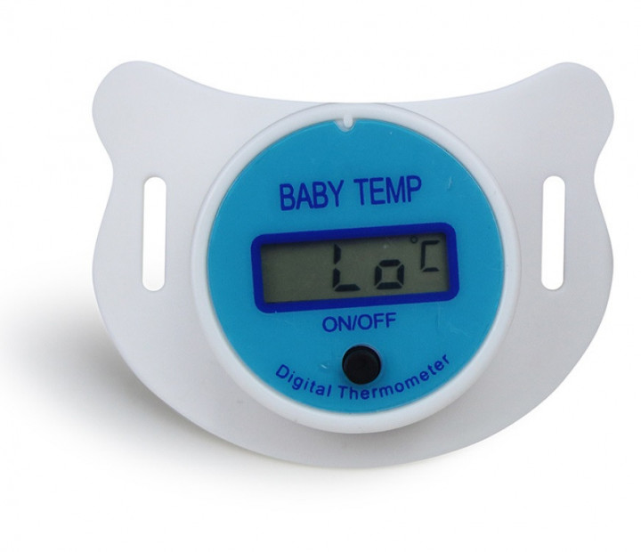 Соска-пустушка SUNROZ для немовлят з термометром Блакитний (SUN3909) - изображение 1