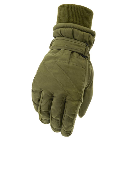 Зимние теплые рукавицы Mil-tec высокие манжеты на резинке с фиксацией ремешком утепленные полнопалые перчатки с крючками для крепления на рюкзак XL - изображение 1
