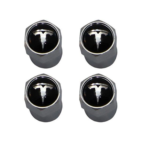 Набор колпачков на ниппель для автомобиля Tesla SUNROZ Caps Short Silver Тесла 4 штуки (A-67029) - изображение 6