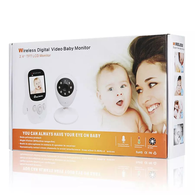 Видеоняня XUANERMEI SP880 Baby Monitor с дистанционным монитором LCD 2,4 Белый (SUN0520) - изображение 6