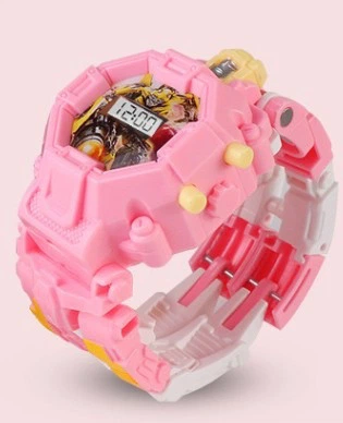 Детская игрушка SUNROZ Robot Watch часы робот-трансформер Розовый (SUN0650) - изображение 2