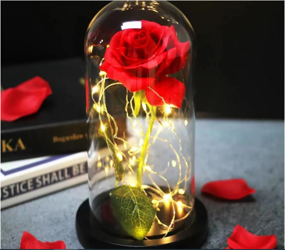 Вечная роза в колбе с LED подсветкой - изображение 3