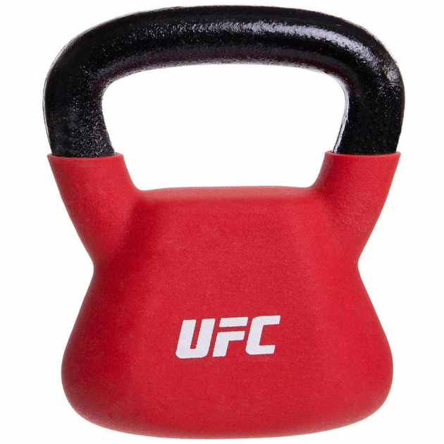 Гиря стальная с виниловым покрытием UFC UHA-69693 вес 6кг красный - изображение 4