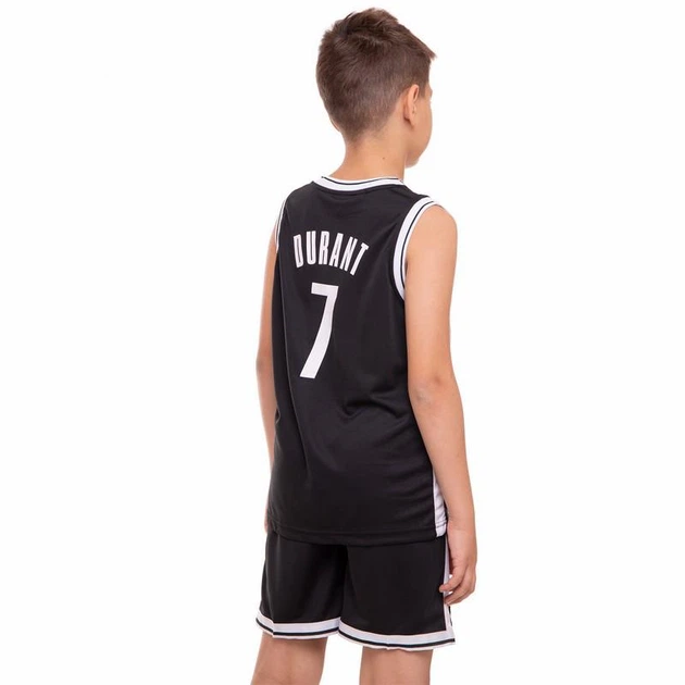 Форма баскетбольная детская NBA BROOKLYN 7 SP-Sport 3581 2XL, 16-18лет, 160-165см черный-белый - изображение 5