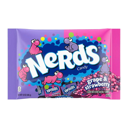 Конфеты Ferrara Candy Company Nerds Grape and Strawberry Candy Variety Bag 255g 1шт - Фото 1 Конфеты Ferrara Candy Company Nerds Grape and Strawberry Candy Variety Bag 255g 1шт - изображение 1