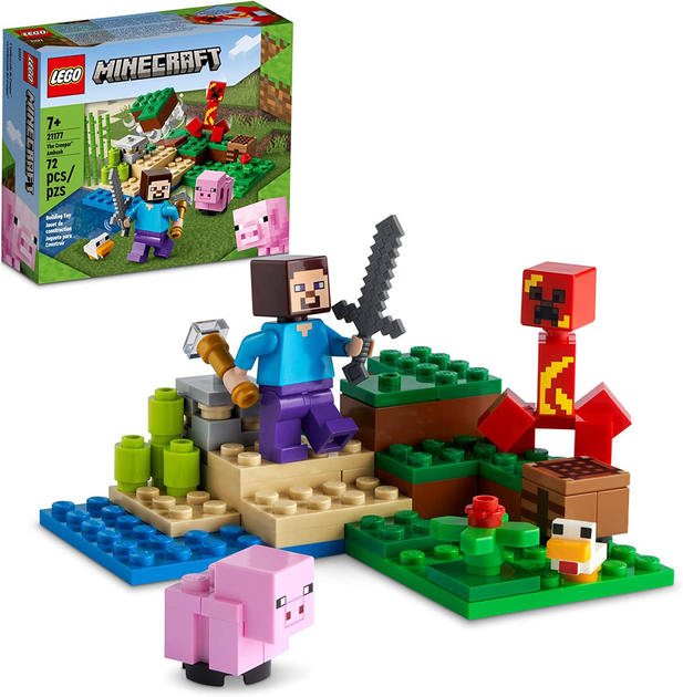 Конструктор Лего Майнкрафт Засідка Крипера Lego Minecraft The Creeper ...